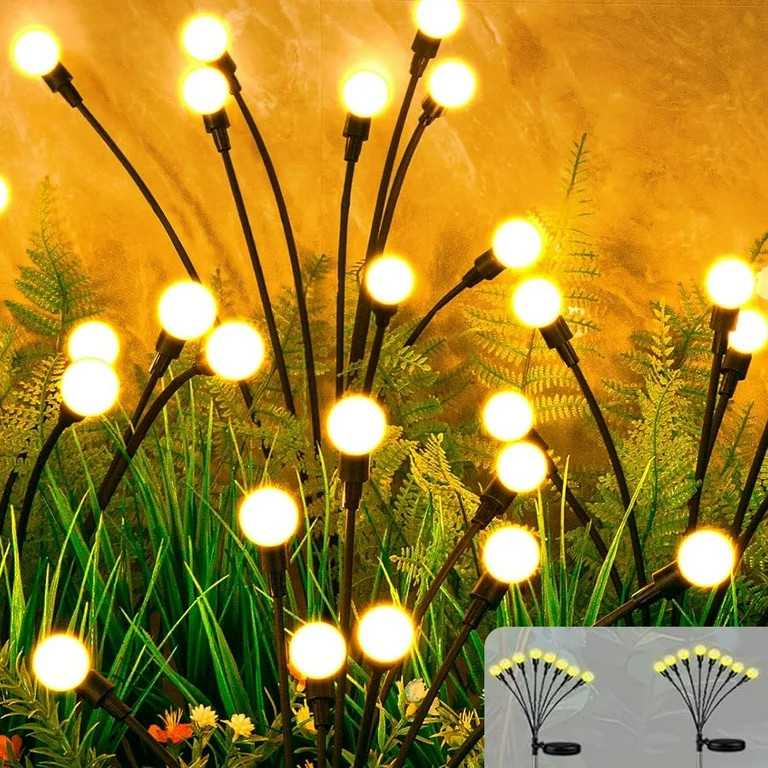 BN-LINK 2 Pack Solar Garden Lights, Auto On/Off 16 LED Solar Swaying Lights Outdoor Waterproof, F... | Walmart (US)