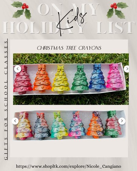 How cute are these Christmas tree crayons?  I was looking for little gifts for my kids’ classes and I thought these would be so cute in a little holiday baggie!

Kids school holiday party

#LTKkids #LTKGiftGuide #LTKHoliday