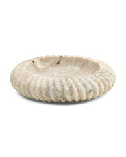 12in Solid Marble Ribbed Bowl | Marshalls