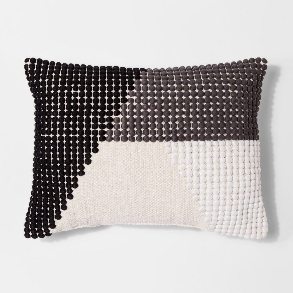 Black Texture Color Block Lumbar Throw Pillow - Project 62 | Target