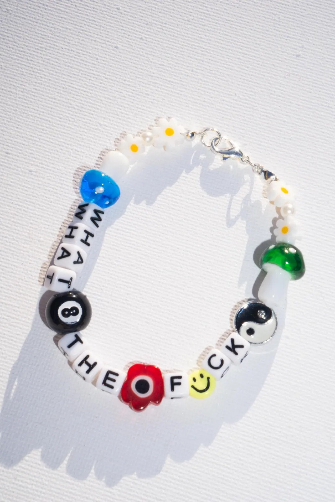 WHAT THE F*CK Stackable Beaded Charm Bracelet | Funky Statement Bracelet | Funny Retro Accessory ... | Etsy (US)