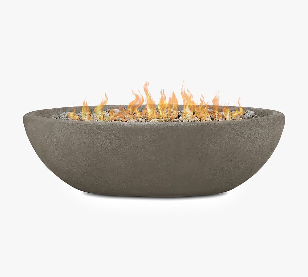 Blackwell 58" Oval Concrete Propane Fire Pit | Pottery Barn (US)