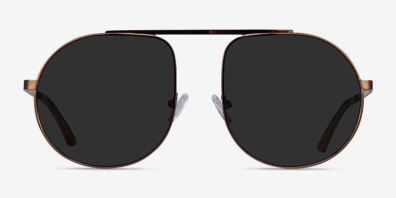 Calculate - Aviator Bronze Frame Sunglasses For Men | Eyebuydirect | EyeBuyDirect.com