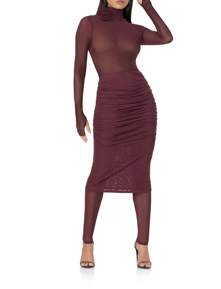 Annalisa Skirt - Fig | ShopAFRM