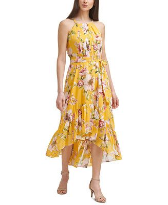 Vince Camuto Floral-Print Midi Dress & Reviews - Dresses - Women - Macy's | Macys (US)