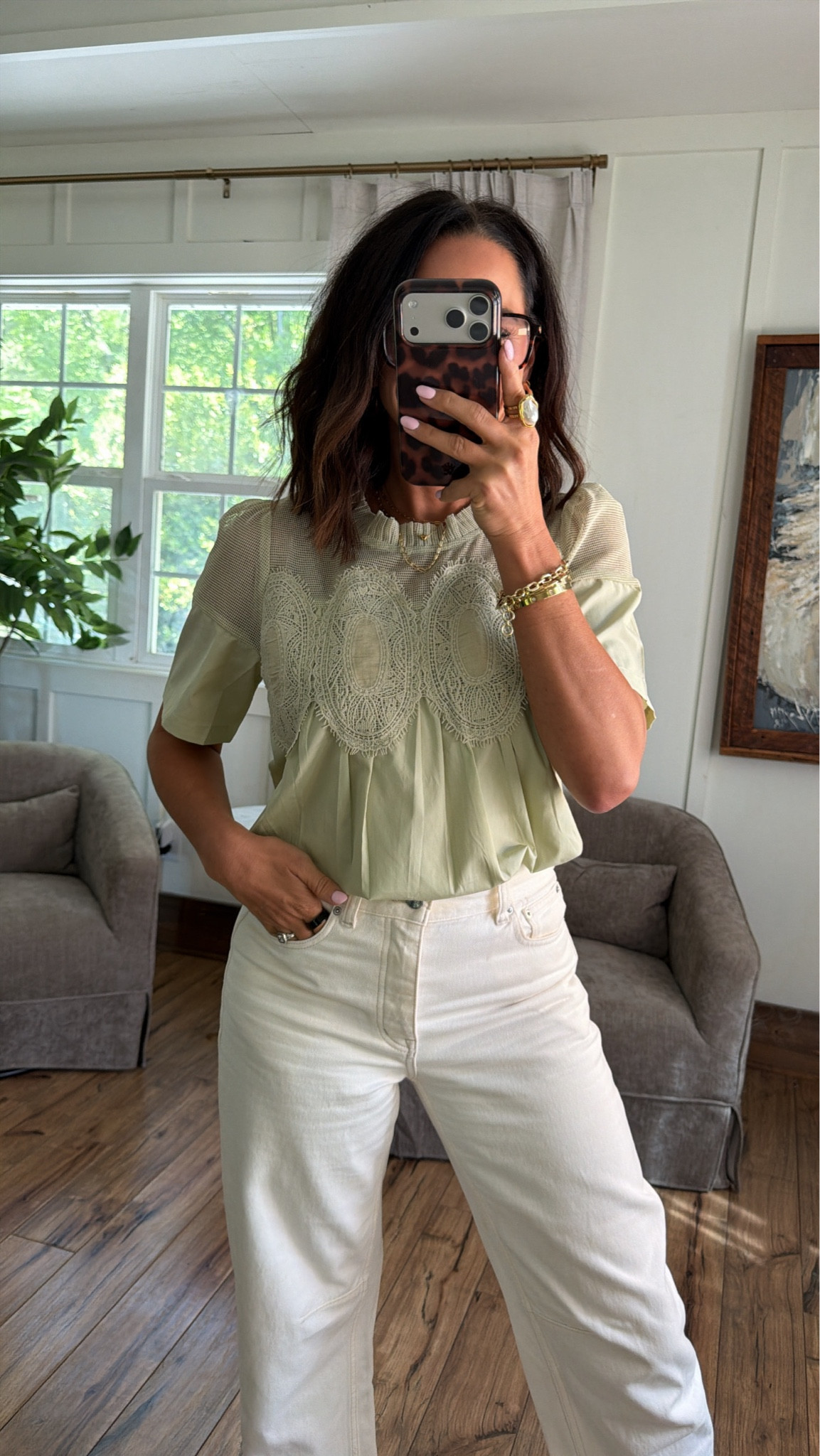 Amazon look-for-less 🤍 wearing size small. This top gives that designer vibe without the price—so good with white denim.

#amazonfinds #amazonfashion #lookforless #summeroutfit #whitejeans #affordablefashion #womensfashion #ltkstyle #ltkunder50