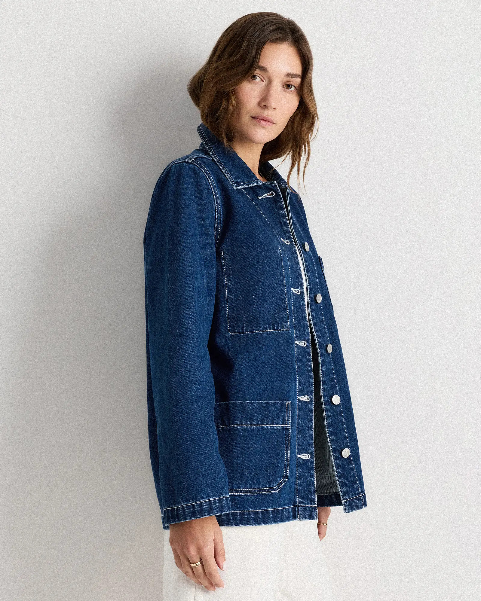 100% Organic Cotton Denim Chore Jacket | Quince
