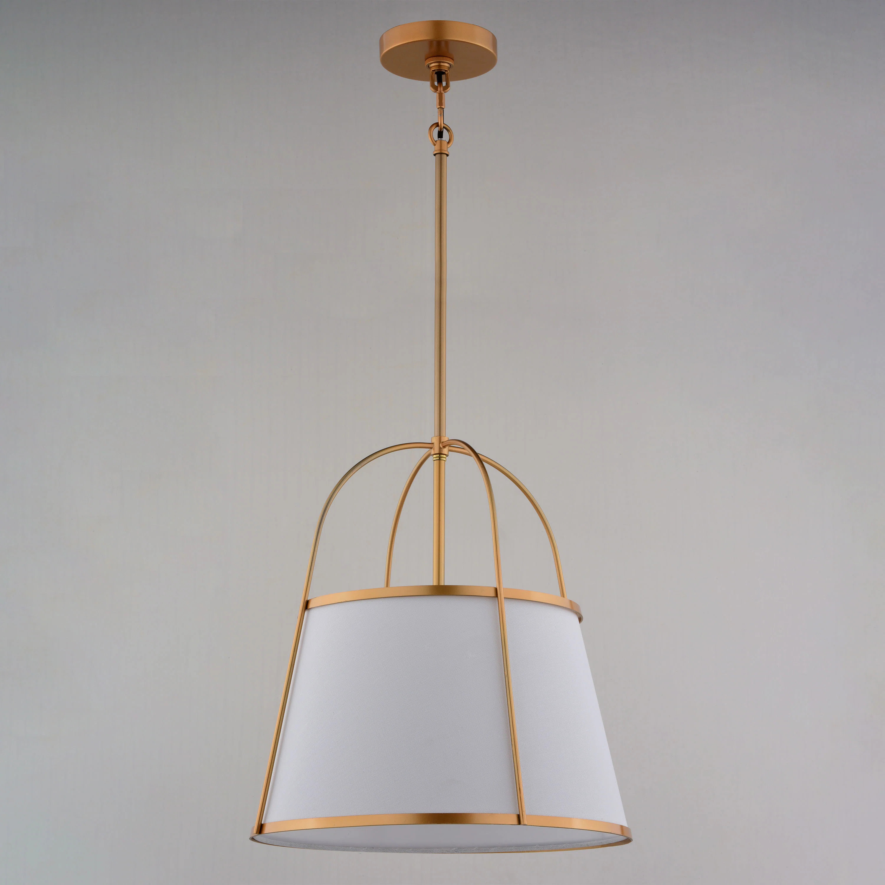 Marion 1-Light 15 In. Wide Mid-Century Modern Cone Pendant With White Linen Shade, Adjustable Height, Hanging Ceiling Chandelier Fixture For Dining Ta | Wayfair North America