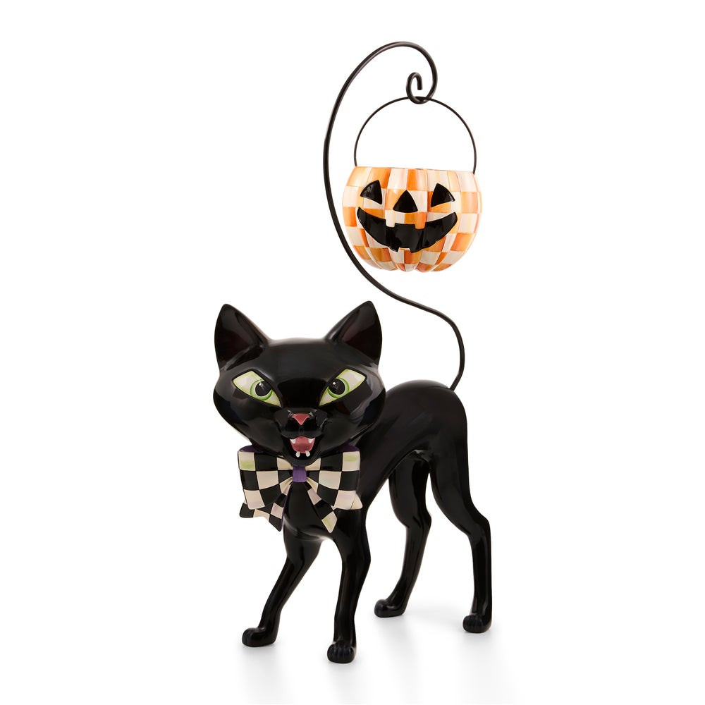 Courtly Cat with Pumpkin Bucket | MacKenzie-Childs