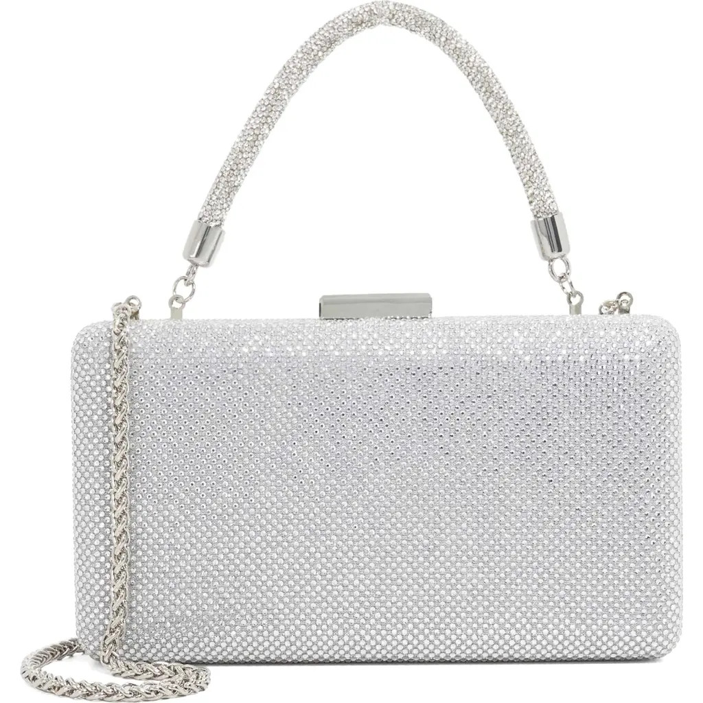 Dune London Beaut Top Handle Frame Clutch in Silver at Nordstrom | Nordstrom
