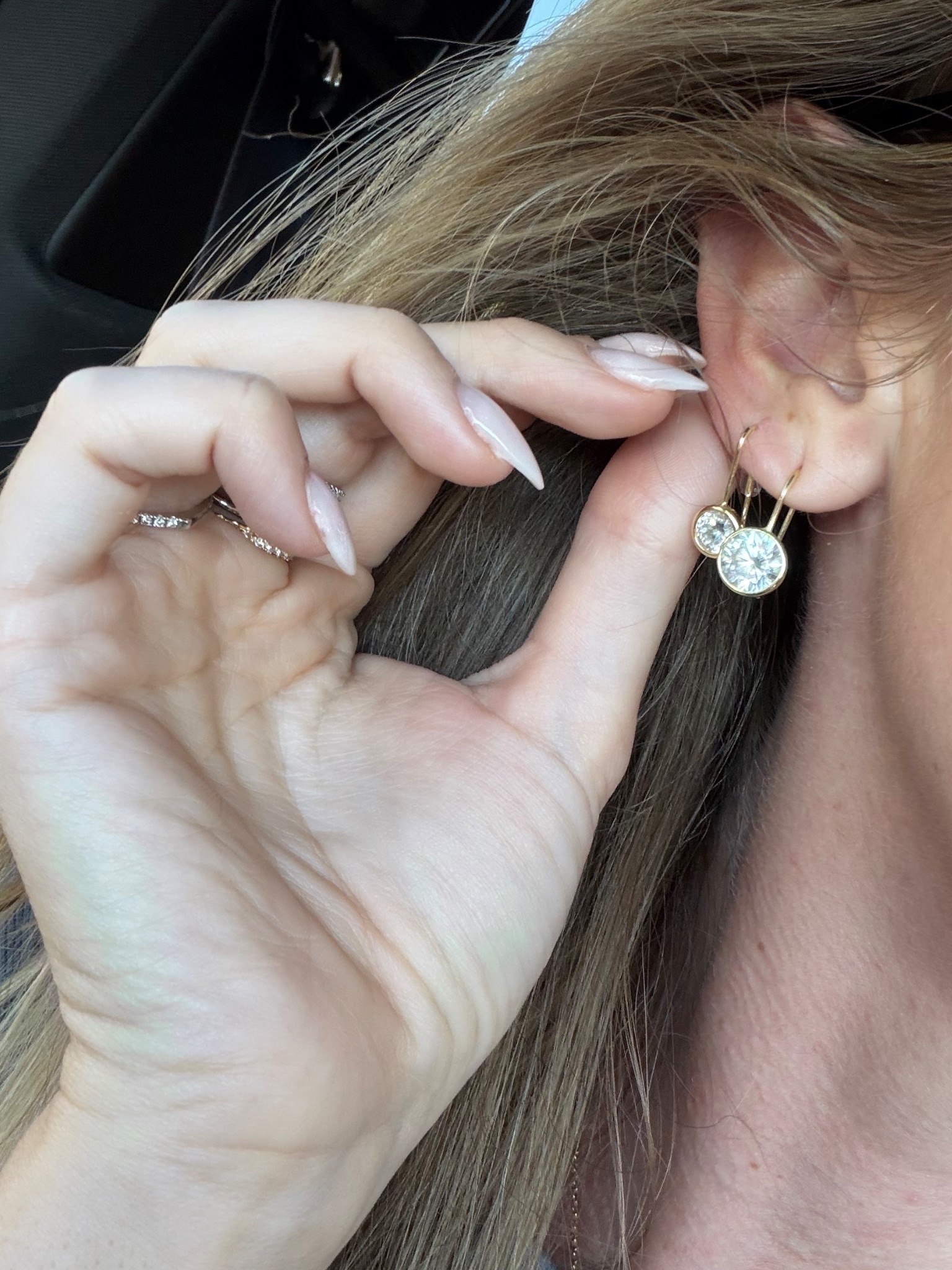 Love my new bauble bar earrings layered together!!! 