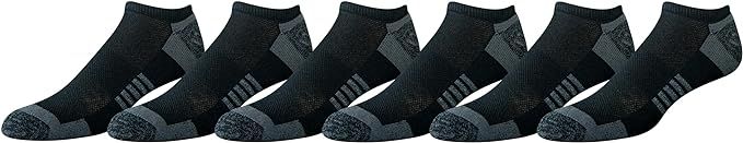 Amazon Essentials Men's Performance Cotton Cushioned Athletic No-Show Socks, 6 Pairs | Amazon (US)