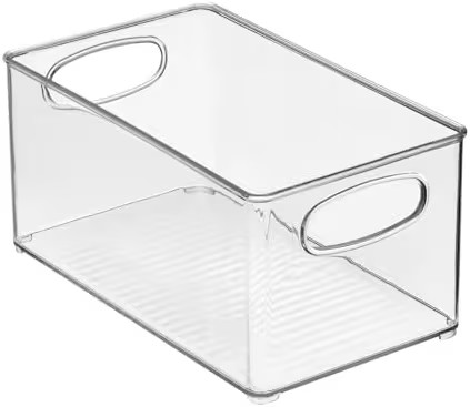 mDesign Plastic Storage Organizer Wide Container Bin with Handles for Bathroom, Home Organization... | Amazon (US)