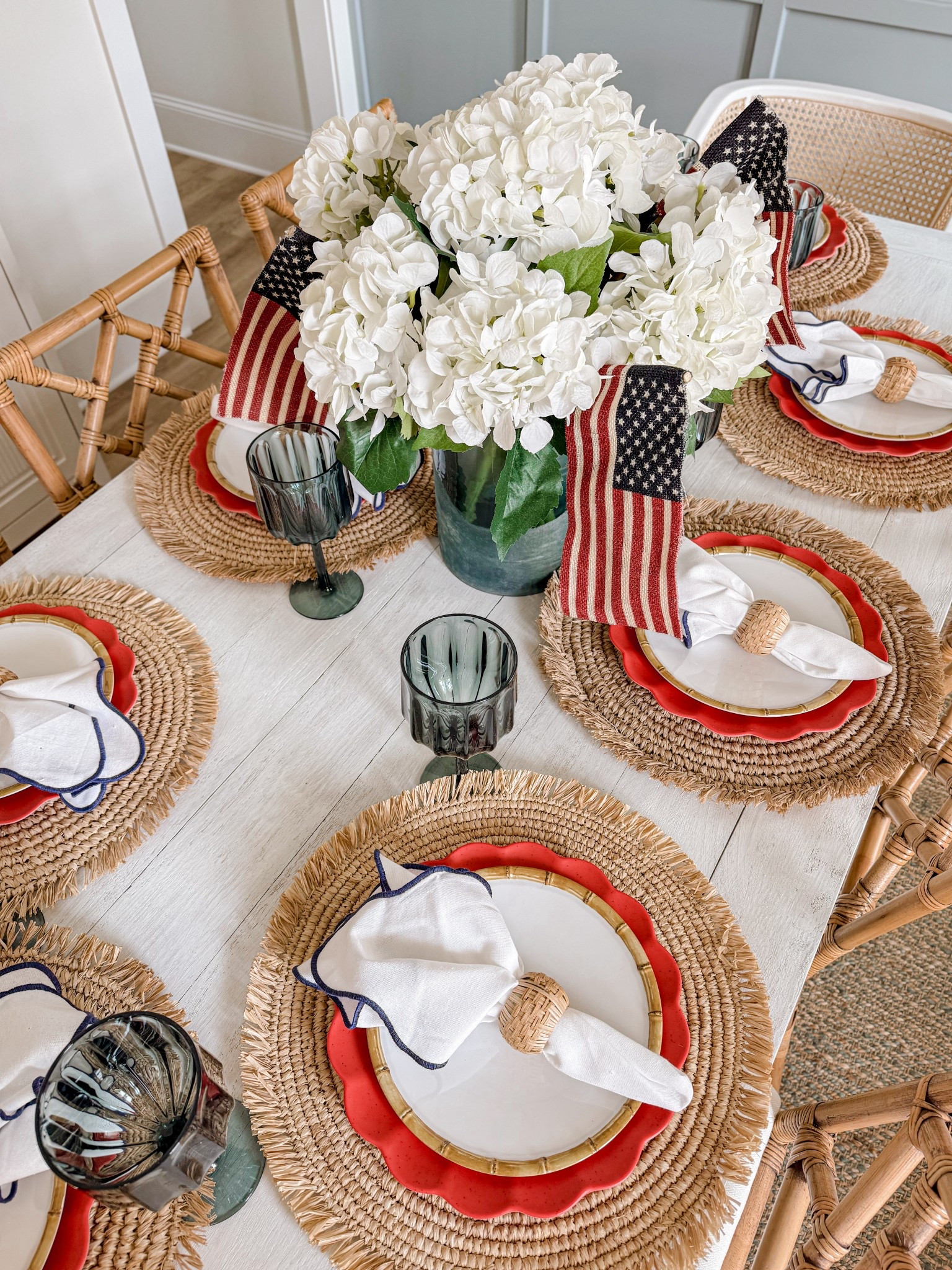 July 4th American Tablescape❤️🇺🇸 July 4th, July 4th decor, July fourth, July fourth tablescape, American decor, American decor ideas, coastal home, coastal decor, coastal home, coastal grandmother, coastal grandmother deals, neutral home, neutral home, coastal home finds, 

#LTKStyleTip #LTKSaleAlert #LTKHome