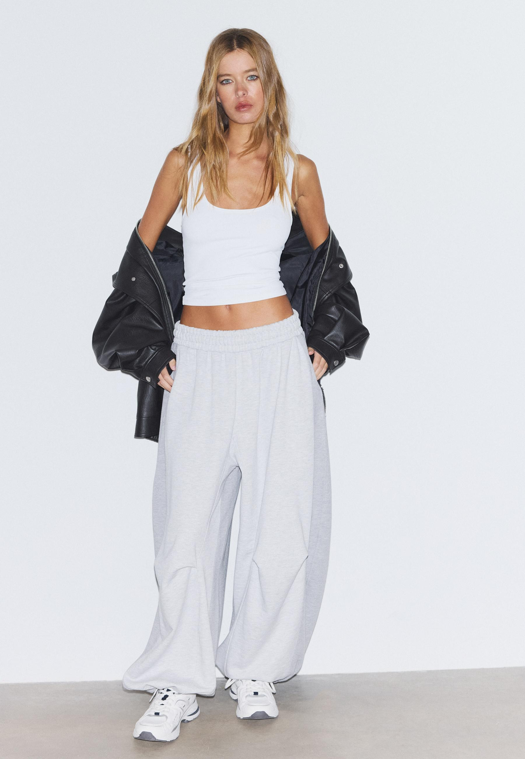 Polyamide T-shirt - Women's T-shirts | Stradivarius United Kingdom | Stradivarius (UK)