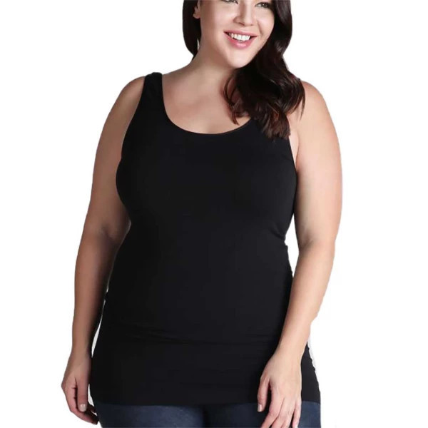 Women's NikiBiki Plus Size Signature Jersey Scoop Neck Tank Top One Size Black | Scheels