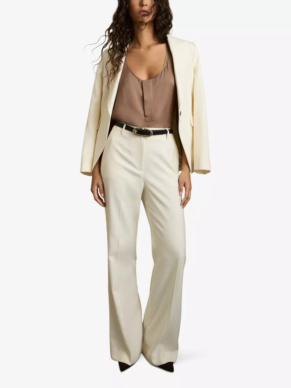 Millie wide-leg woven-twill trousers | Selfridges