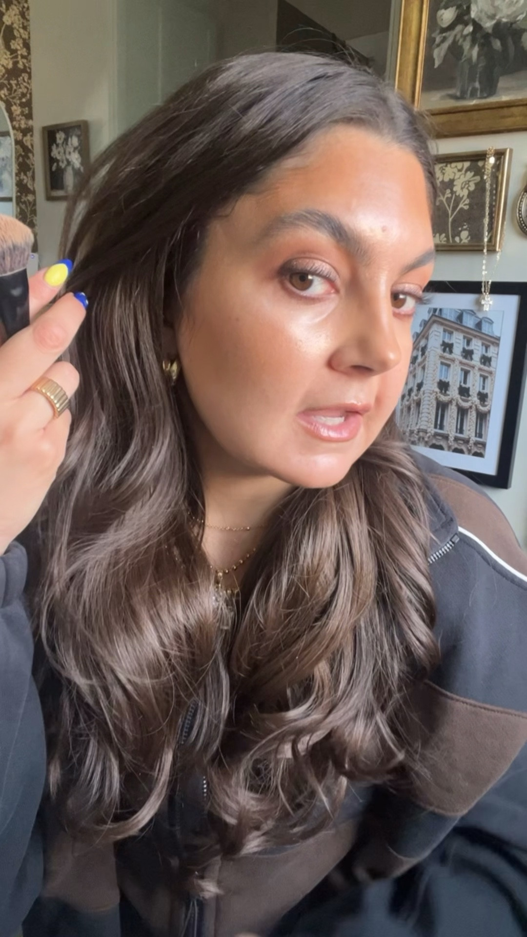 Ciele sculpting stick in Medium + Haus Labs blush in Cinnamon