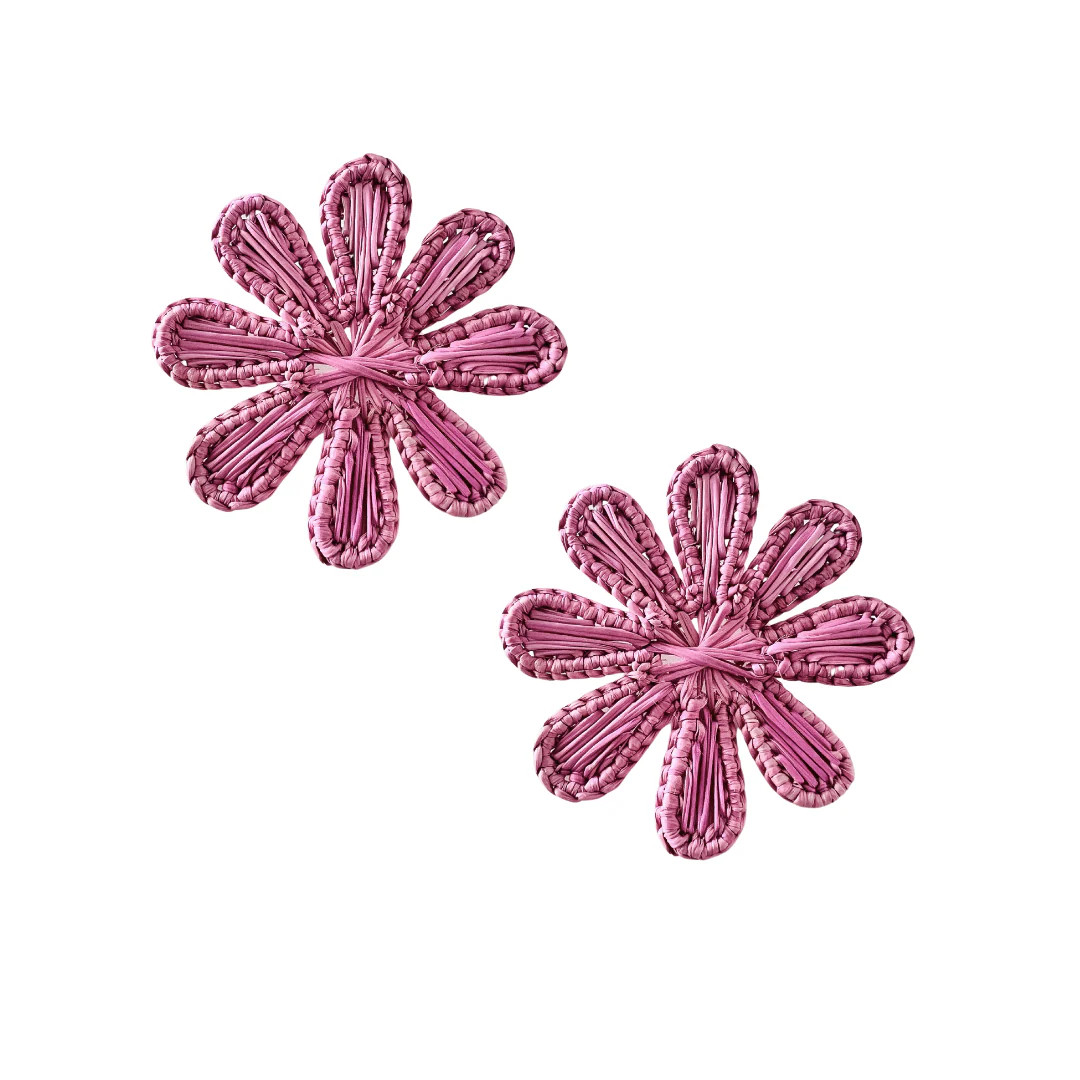 Pink Woven Rattan Flower | Neely Phelan
