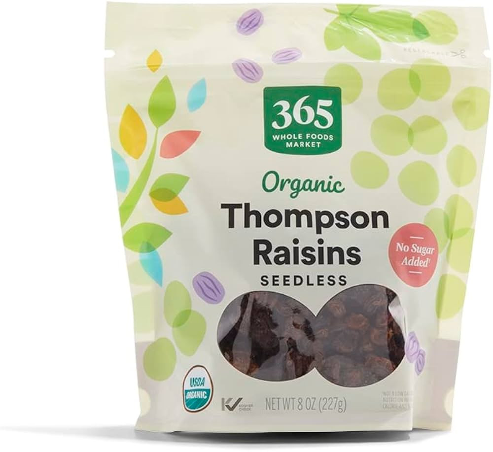 365 by Whole Foods Market, Organic Thompson Raisins, 8 Ounce | Amazon (US)
