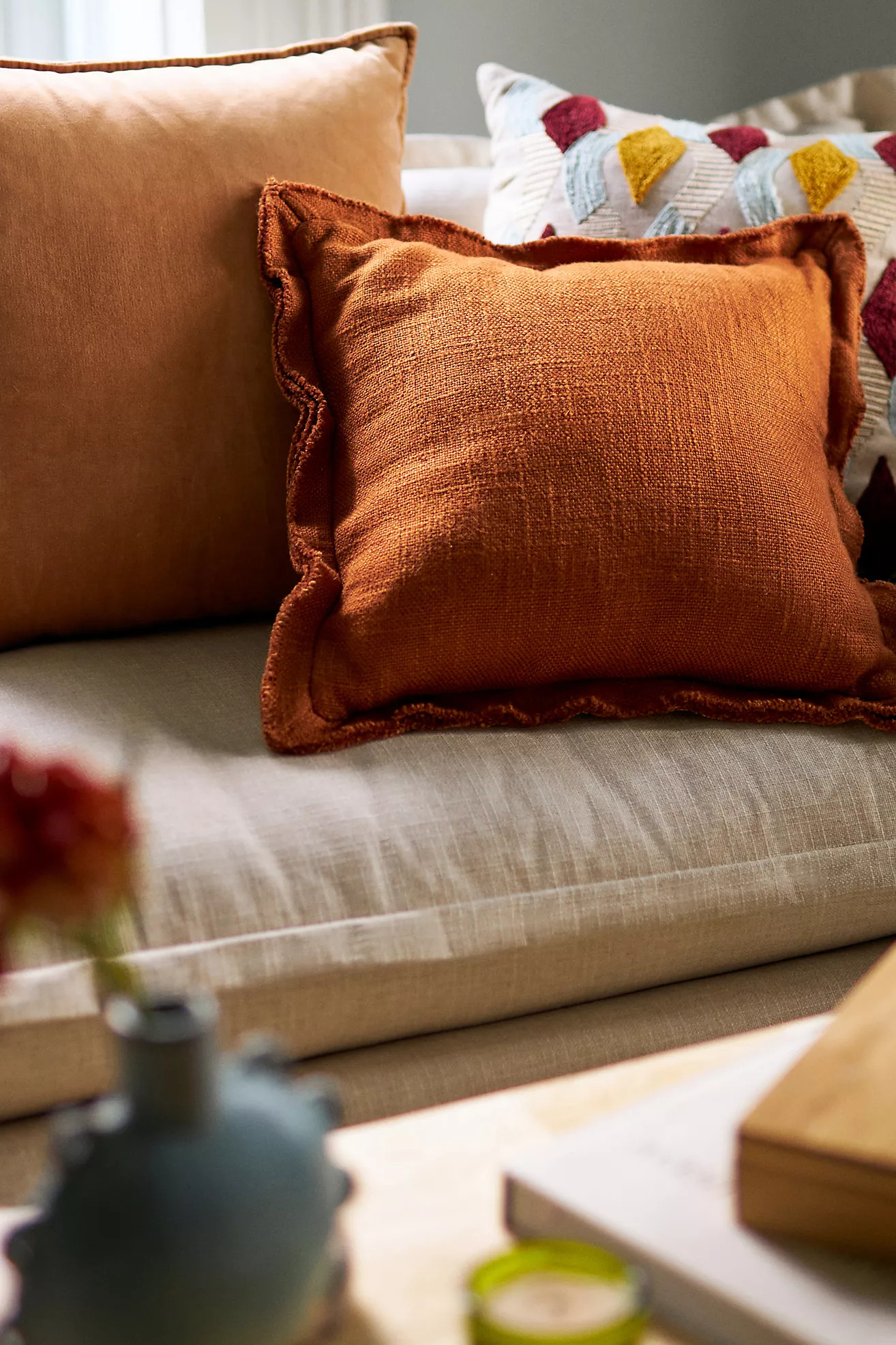 Luxe Linen Blend Pillow | Anthropologie (US)