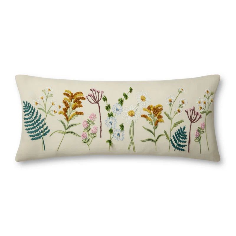 Rifle Paper Co. X Loloi Wildflowers Cream Pillow | Wayfair North America