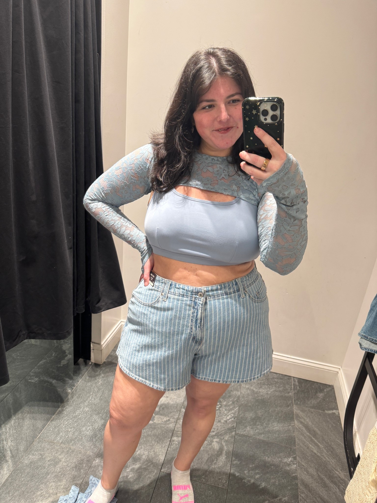 Love these denim shorts from Abercrombie! I’m wearing a size 34 in the curve love line, which adds 2 inches to the hips  

#LTKMidsize #LTKPlusSize #LTKSaleAlert