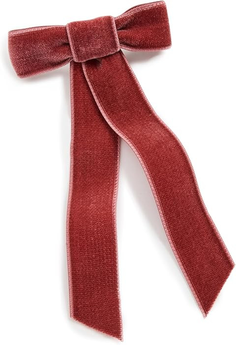 Jennifer Behr Women's Velvet Bow Barrette, Blush, Pink, Red, One Size | Amazon (US)