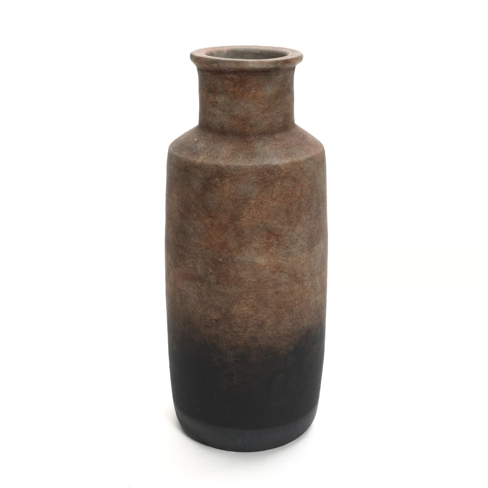 Rockport Brown Ombre Terracotta Narrow 14.8-Inch Tall Vase | Wayfair North America