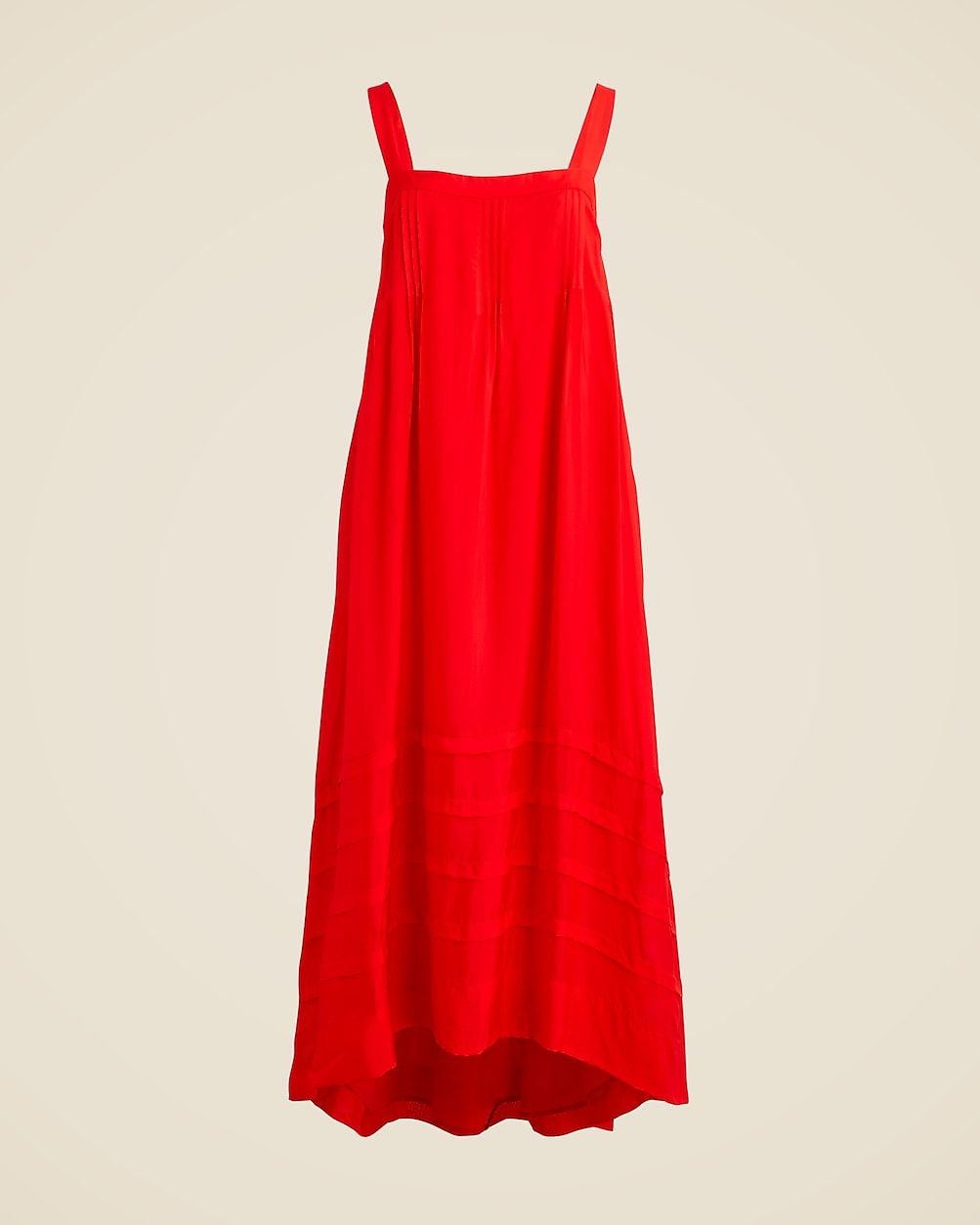 Pintuck midi dress in drapey organza | J. Crew US