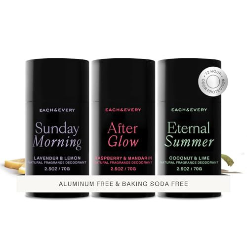 Each & Every Natural Deodorant, EWG Verified & Vegan, 3 Pack (2.5oz) | Amazon (US)
