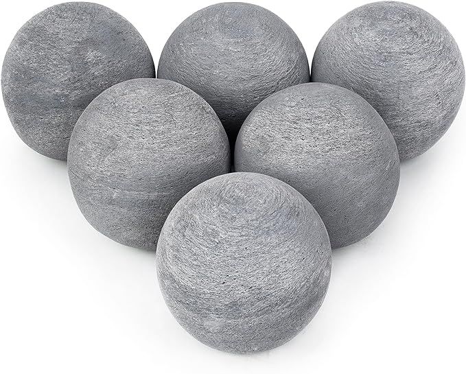 Skyflame Ceramic Fire Balls, Set of 6 Round Fire Stones Set for Indoor and Outdoor Fire Pits or F... | Amazon (US)