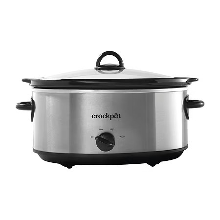 Crock-Pot 7-Qt. Stainless Steel Manual Slow Cooker, One Size, Black | JCPenney