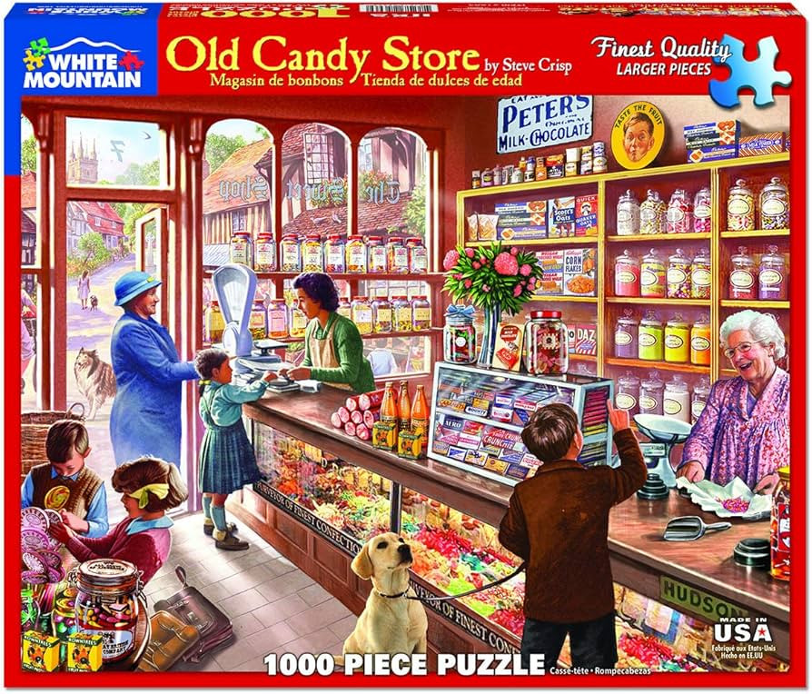 White Mountain Puzzles Old Candy Shop - 1000 Piece Jigsaw Puzzle | Amazon (US)
