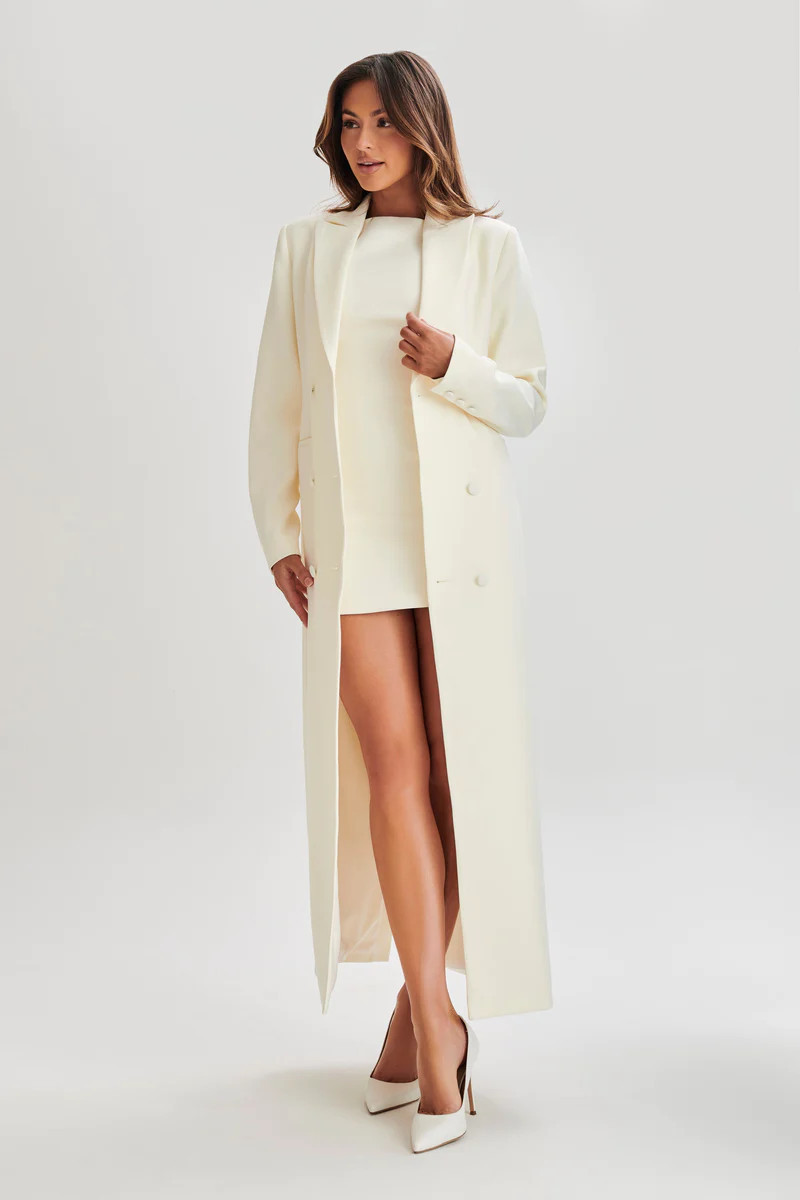 Carver Suiting Coat - Ivory | MESHKI US