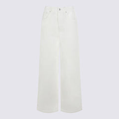 Anine Bing Wide-Leg Denim Jeans — White | Italist Inc.
