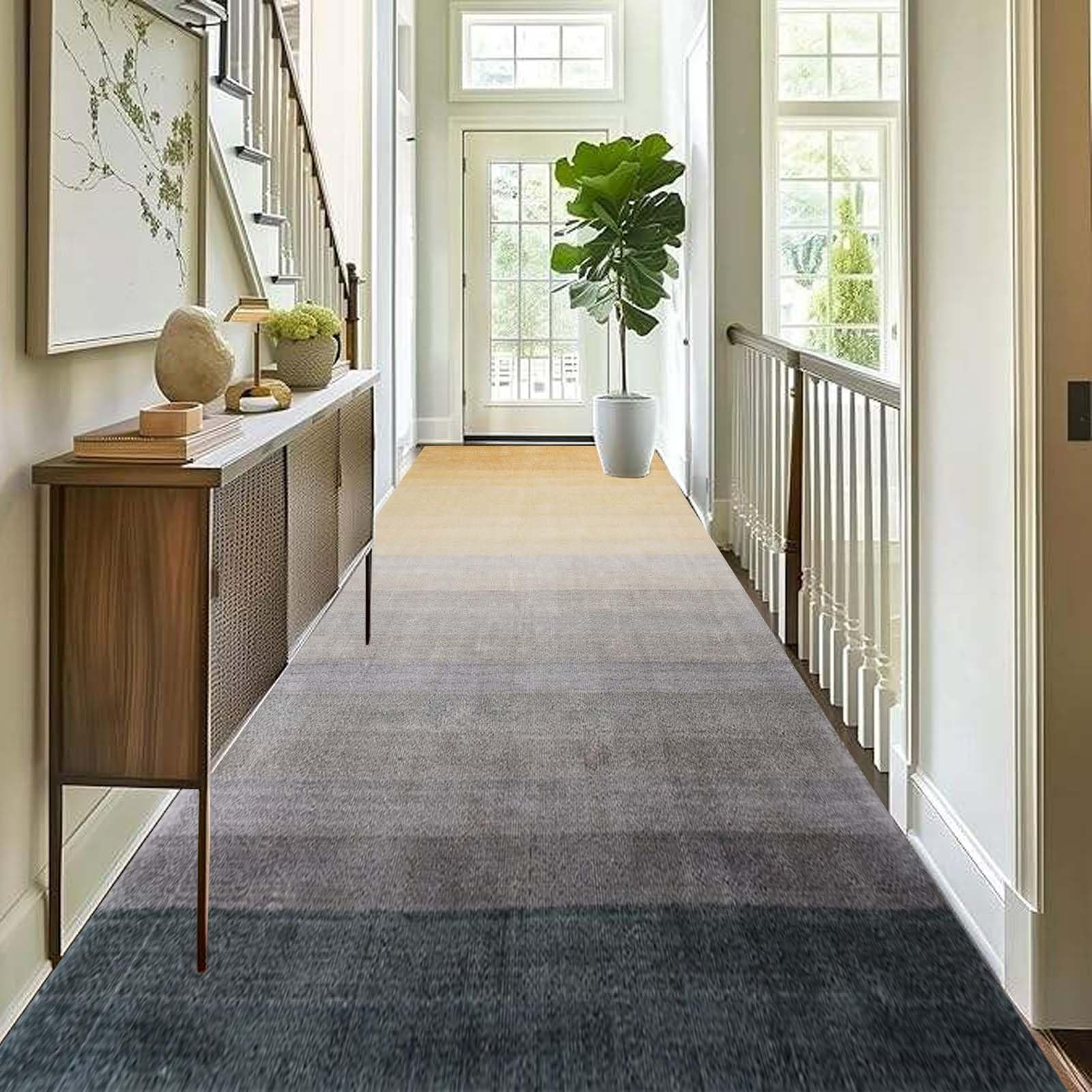 Runner for Hallways, 100-600cm Non-Slip Washable Long Carpet Runners, Low Pile Soft Floor Area Ru... | Amazon (US)