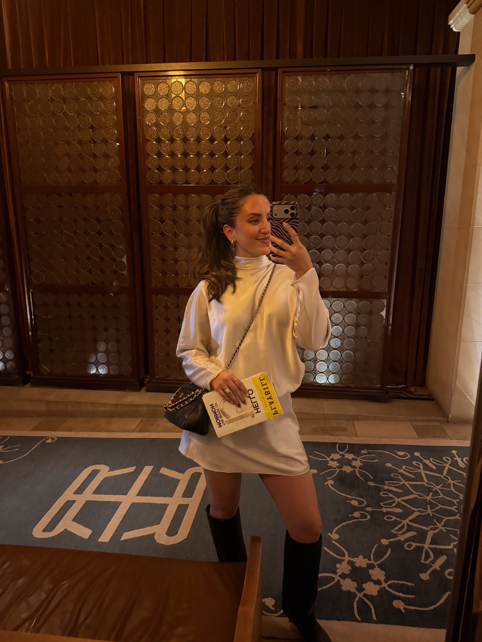 Broadway show fit 🤌

Sized down 2 sizes to xxs (runs big with a stretchy waist!)

Date night outfit inspo, fall dress, transitional fall dress

#LTKNYFW #LTKootd #LTKPetite