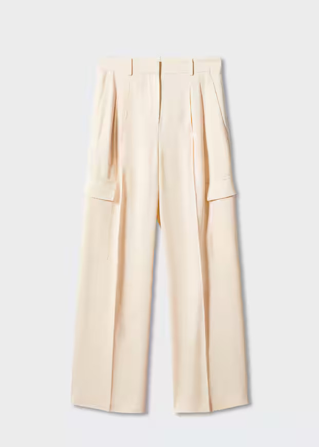 Wideleg cargo style trousers | MANGO (UK)