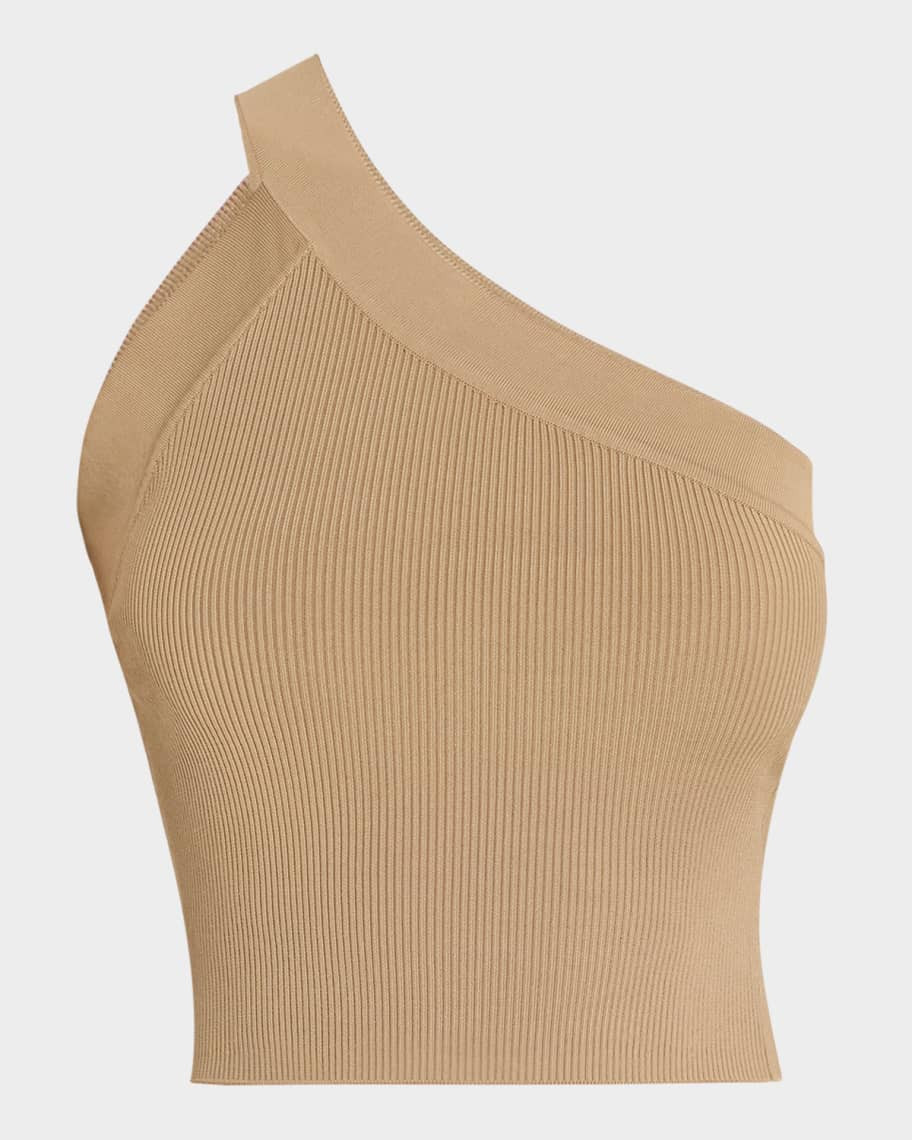 Fethy Ribbed One-Shoulder Top | Neiman Marcus