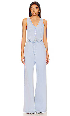 Amanda Uprichard Ethan Jumpsuit in Iceberg from Revolve.com | Revolve Clothing (Global)