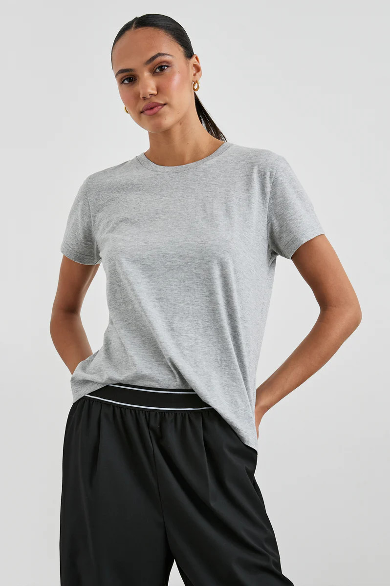 CLASSIC CREW NECK T-SHIRT - HEATHER GREY | Rails