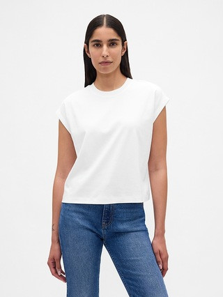 Supima® Cotton Relaxed Crop T-Shirt | Gap (US)