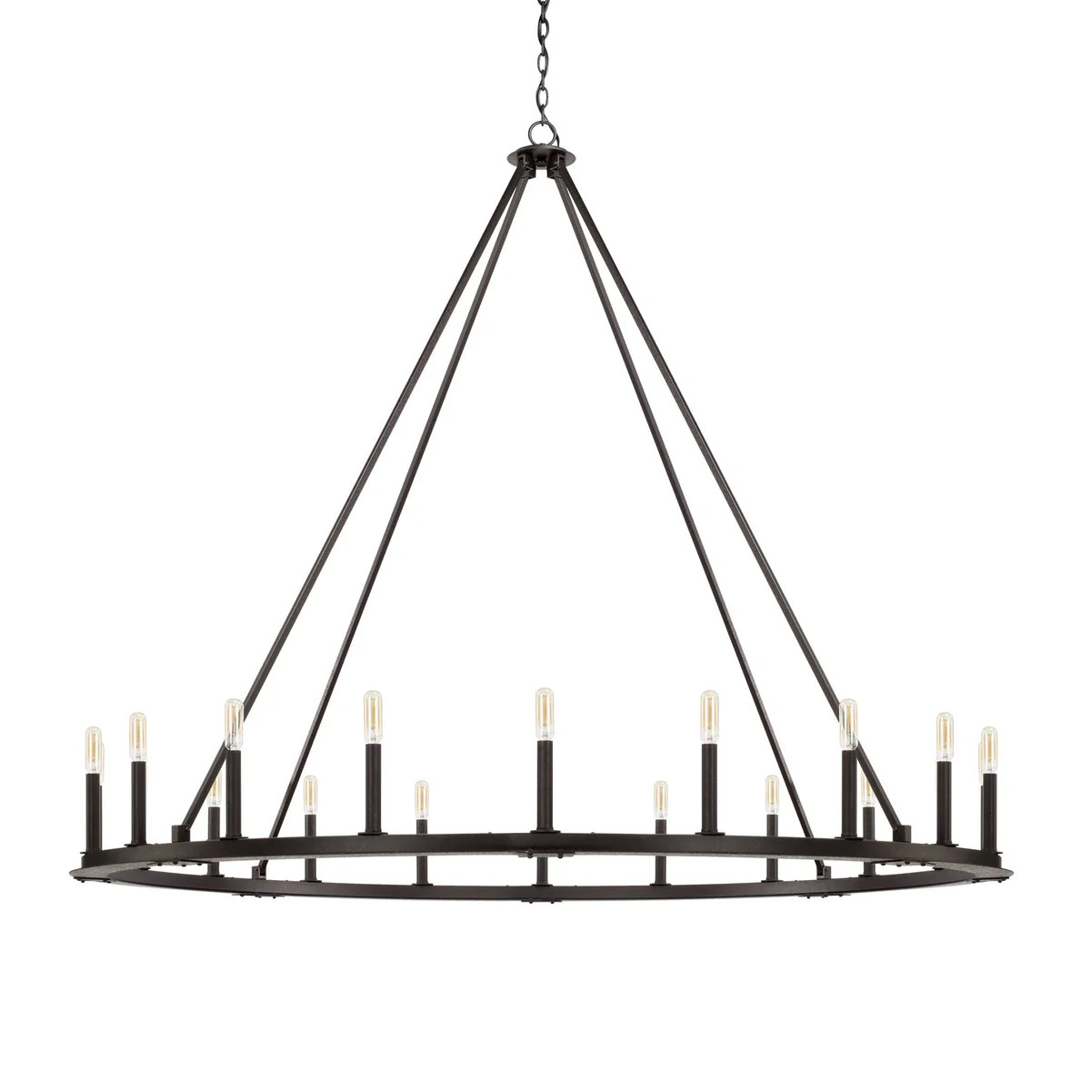 Pearson 20 Light Chandelier Black Iron | Lighting Design
