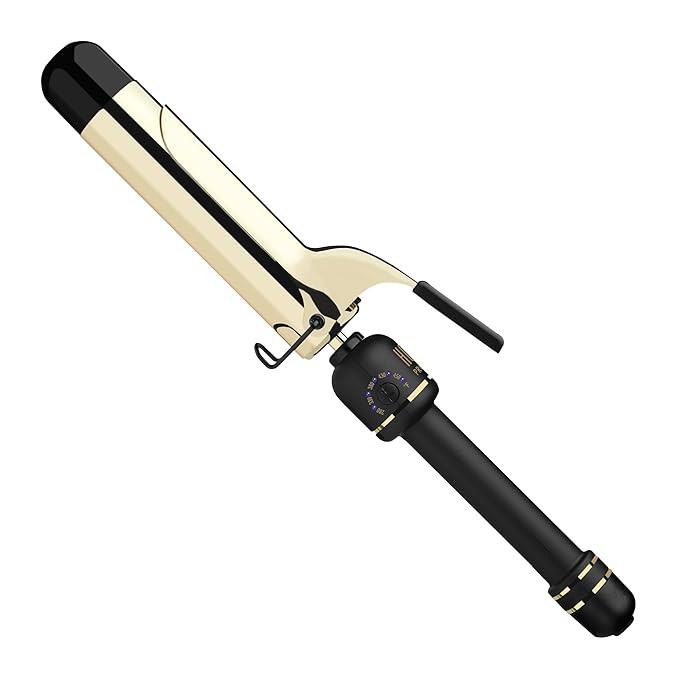 HOT TOOLS New and Improved 24K Gold Professional 1.5" Extended Barrel Curling Iron with Clamp for... | Amazon (US)