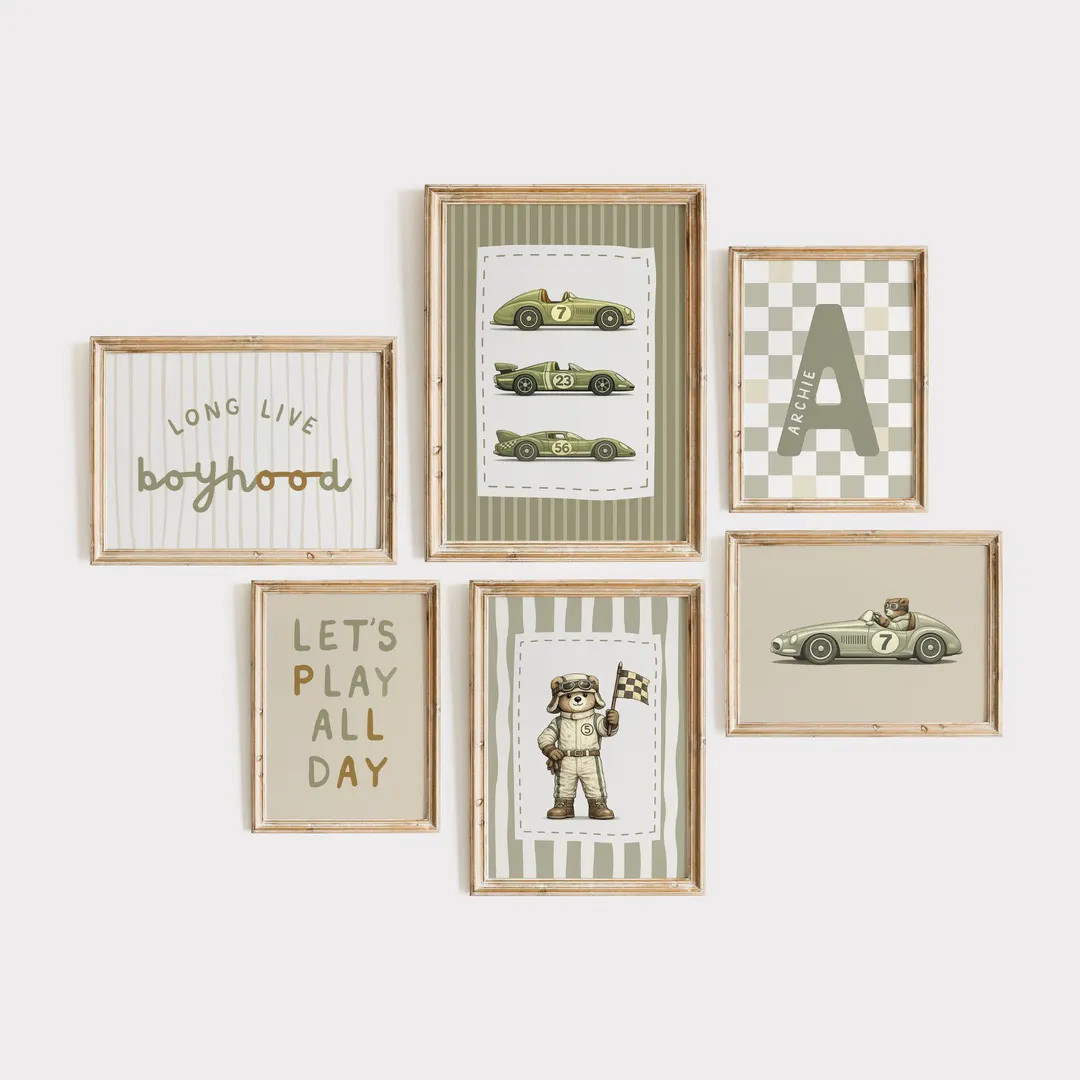 Personalised Boy Bedroom, Boys Transport, Nursery Prints, Playroom Decor, Vehicle, Boyhood, Race ... | Etsy (US)