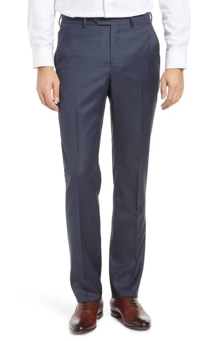 Roma Flat Front Wool Dress Pants | Nordstrom