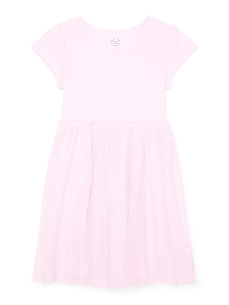 Wonder Nation Girls Short Sleeve Tutu Dress, Sizes 4-18 & Plus | Walmart (US)