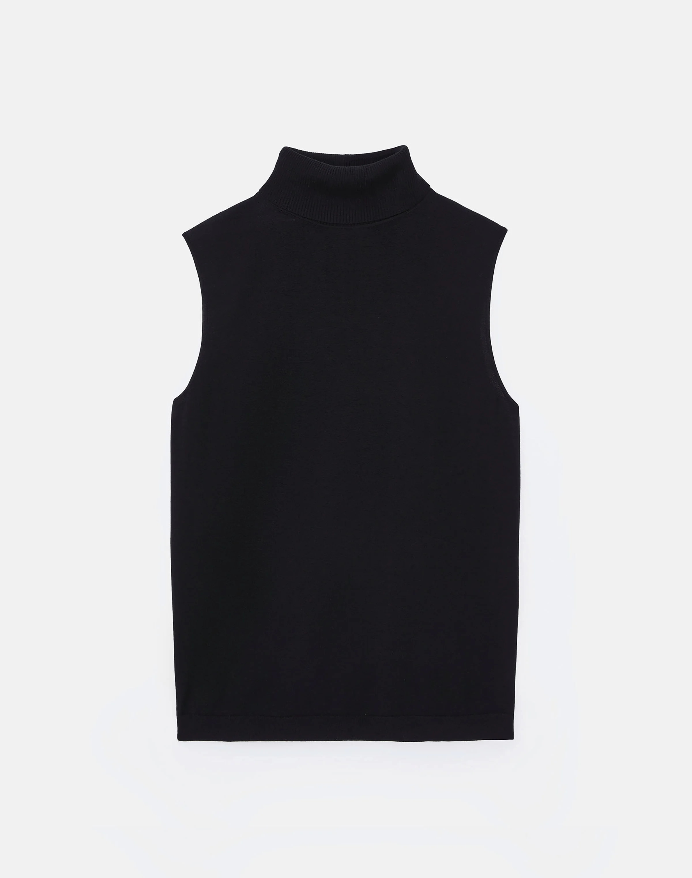 Responsible Matte Crepe Sleeveless Turtleneck | Lafayette 148 NY