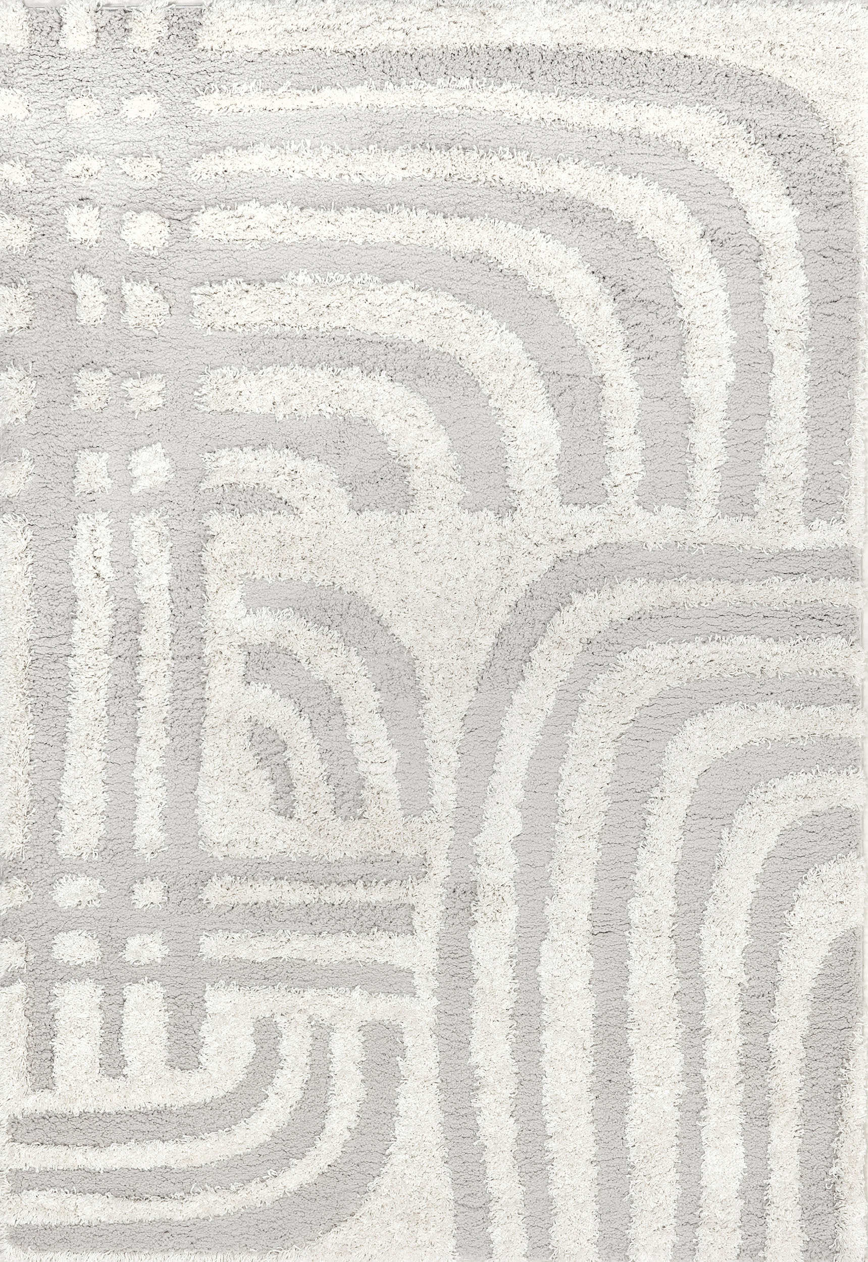 Beige Zaylee Shag Waves 4' x 6' rug | Rugs USA